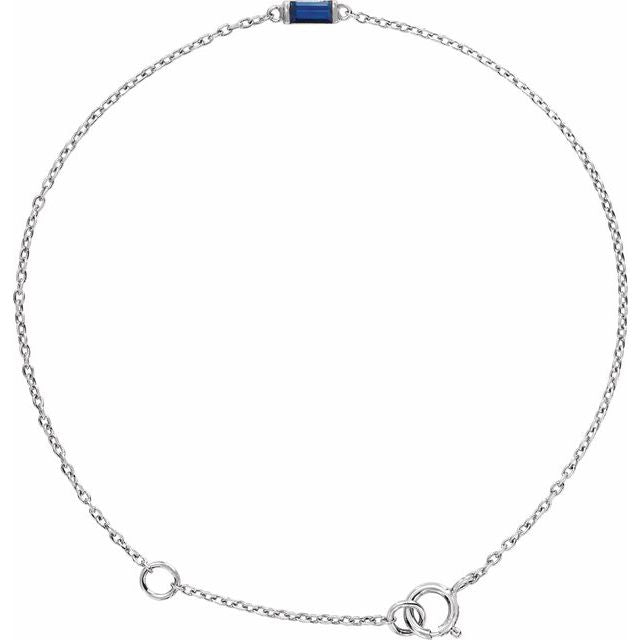 Natural Blue Sapphire | Straight baguette | 4 x 2mm | Lab-Grown Blue Sapphire | Straight baguette | 4 x 2mm