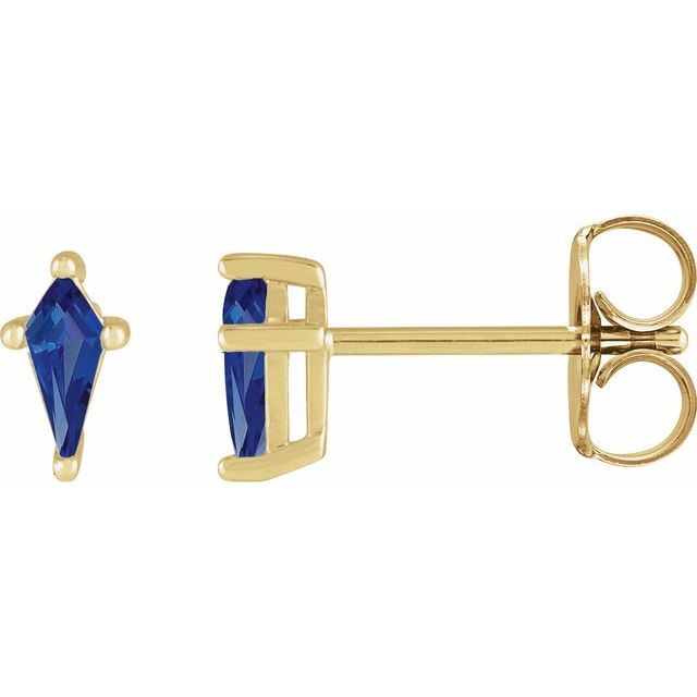 Lab-Grown Blue Sapphire | Kite | 5 x 2.25mm | Lab-Grown Blue Sapphire | Kite | 7 x 3mm