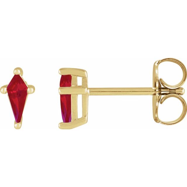 Lab-Grown Ruby | Kite | 7 x 3mm | Lab-Grown Ruby | Kite | 5 x 2.25mm
