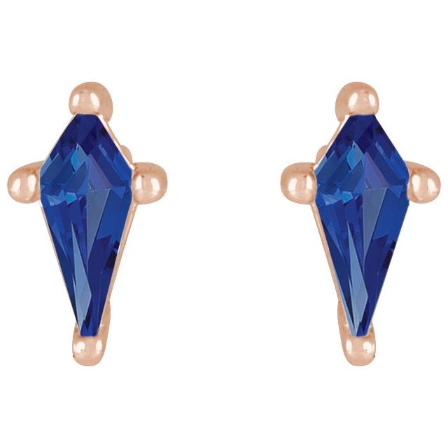 Lab-Grown Blue Sapphire | Kite | 7 x 3mm | Lab-Grown Blue Sapphire | Kite | 5 x 2.25mm