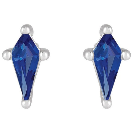 Lab-Grown Blue Sapphire | Kite | 7 x 3mm | Lab-Grown Blue Sapphire | Kite | 5 x 2.25mm