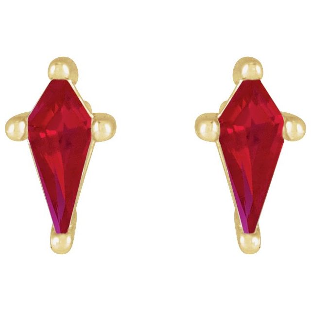 Lab-Grown Ruby | Kite | 7 x 3mm | Lab-Grown Ruby | Kite | 5 x 2.25mm