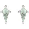 Lab-Grown Green Sapphire | Kite | 5 x 2.25mm