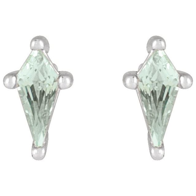 Lab-Grown Green Sapphire | Kite | 5 x 2.25mm