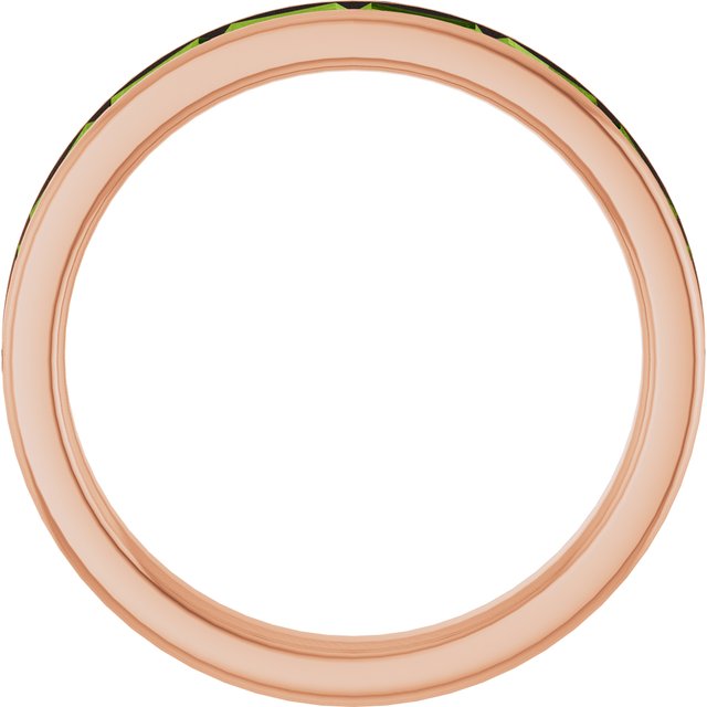 Straight Baguette Stackable Ring — 14K Rose Gold