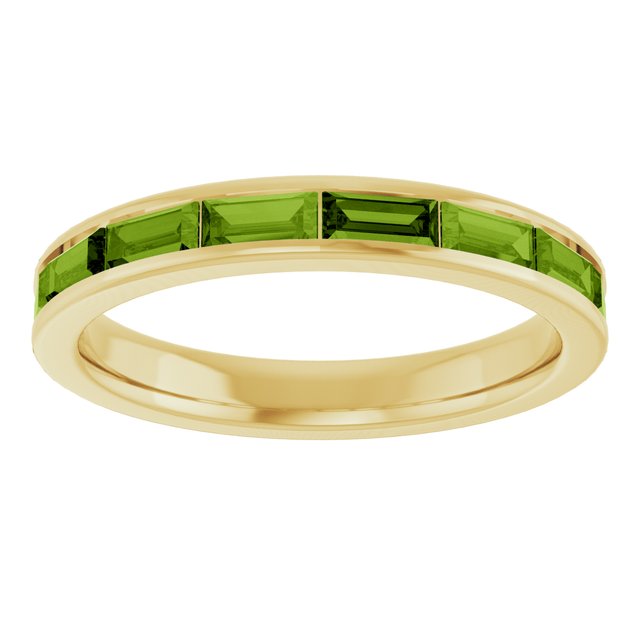 Straight Baguette Stackable Ring — 14K Yellow Gold