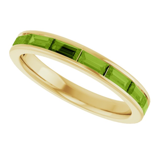 Natural Peridot | Straight baguette | 4 x 2mm