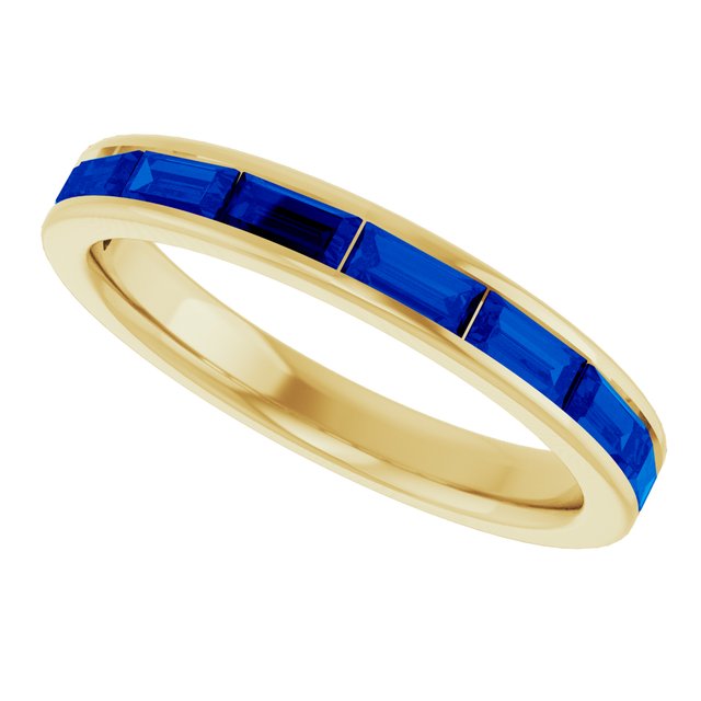 Natural Blue Sapphire | Straight baguette | 4 x 2mm | Lab-Grown Blue Sapphire | Straight baguette | 4 x 2mm