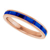Natural Blue Sapphire | Straight baguette | 4 x 2mm | Lab-Grown Blue Sapphire | Straight baguette | 4 x 2mm