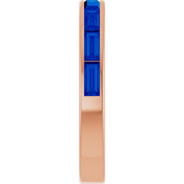 Natural Blue Sapphire | Straight baguette | 4 x 2mm | Lab-Grown Blue Sapphire | Straight baguette | 4 x 2mm
