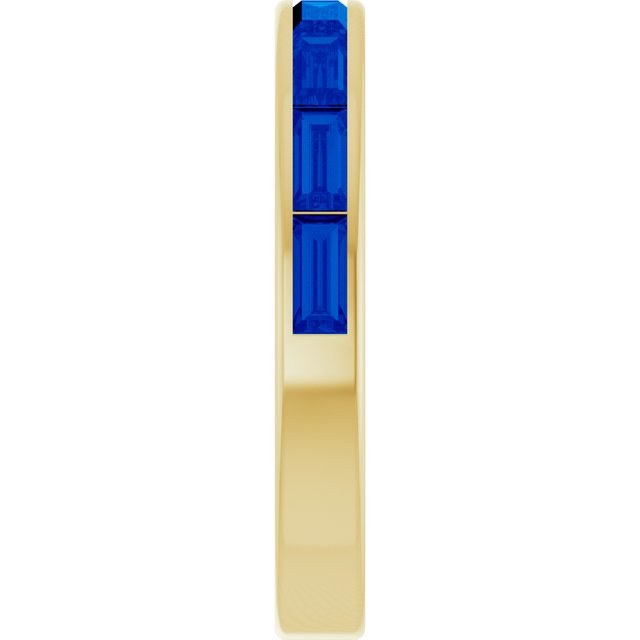 Natural Blue Sapphire | Straight baguette | 4 x 2mm | Lab-Grown Blue Sapphire | Straight baguette | 4 x 2mm