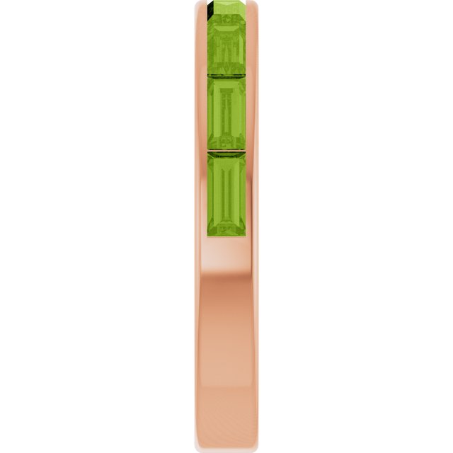 Natural Peridot | Straight baguette | 4 x 2mm