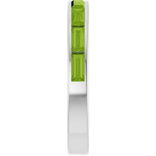 Natural Peridot | Straight baguette | 4 x 2mm