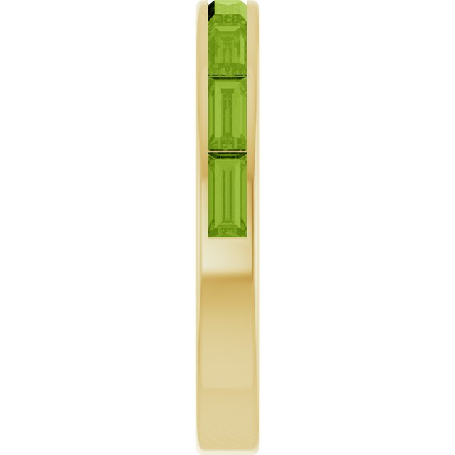 Natural Peridot | Straight baguette | 4 x 2mm