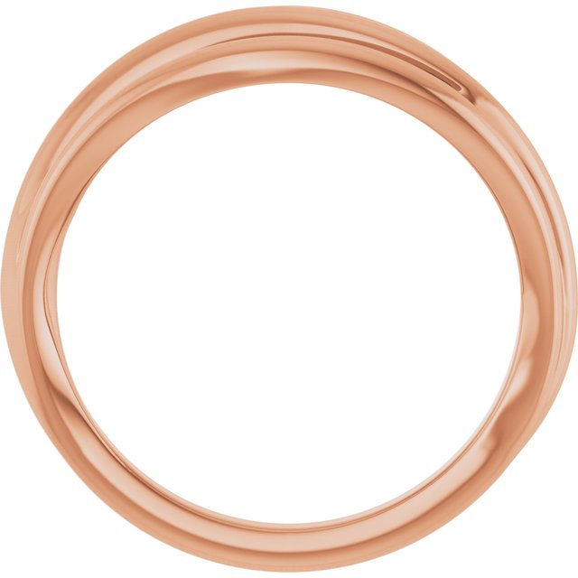 Three-Strand Negative Space Wave Ring — 14K Rose Gold