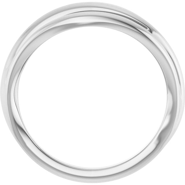 Three-Strand Negative Space Wave Ring — Platinum