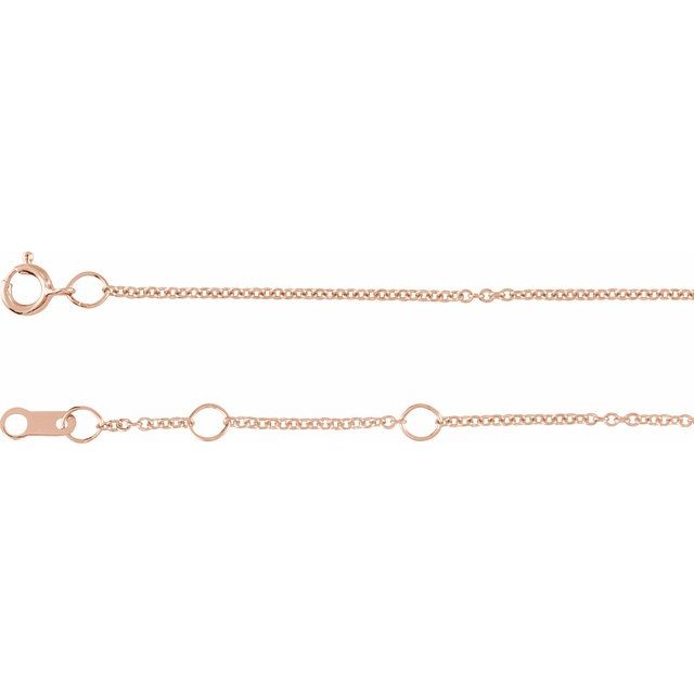 Branch Bar Adjustable Chain Bracelet — 14K Rose Gold
