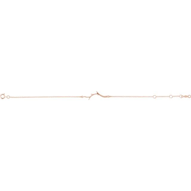 Branch Bar Adjustable Chain Bracelet — 14K Rose Gold