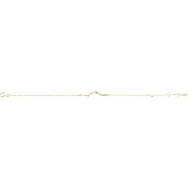 Branch Bar Adjustable Chain Bracelet — 14K Yellow Gold