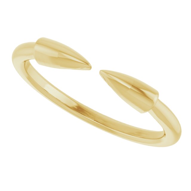 57795 / Ring / 14K Yellow / Polished / Double Spike Stackable Ring