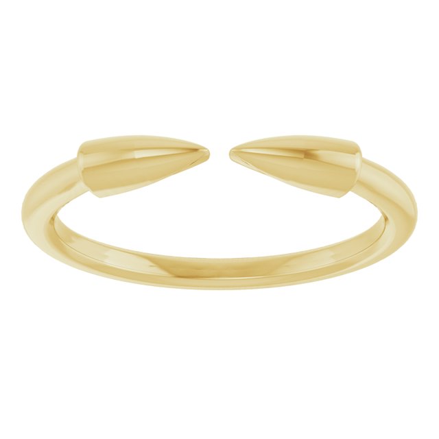 57795 / Ring / 14K Yellow / Polished / Double Spike Stackable Ring