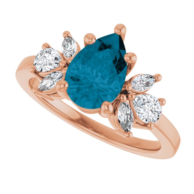 Natural London Blue Topaz | Pear | 9 x 6mm