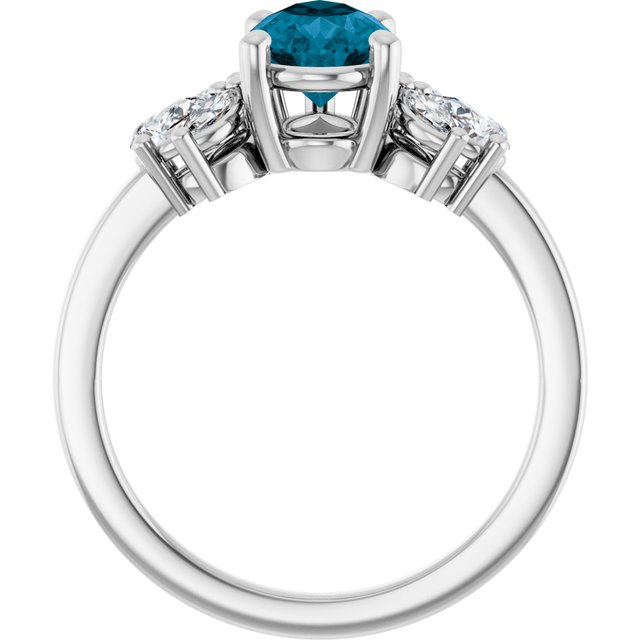 Natural London Blue Topaz | Pear | 9 x 6mm