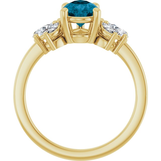 Natural London Blue Topaz | Pear | 9 x 6mm