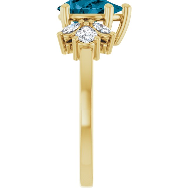 Natural London Blue Topaz | Pear | 9 x 6mm