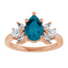 Natural London Blue Topaz | Pear | 9 x 6mm