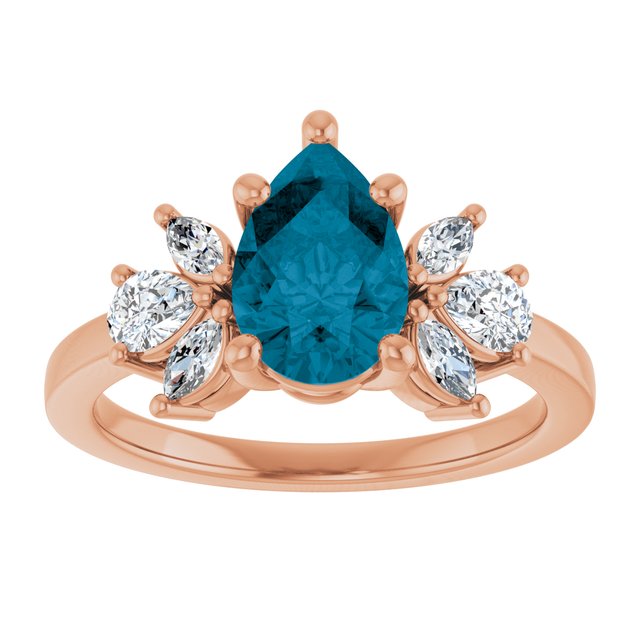 Natural London Blue Topaz | Pear | 9 x 6mm