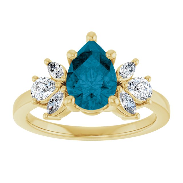 Natural London Blue Topaz | Pear | 9 x 6mm