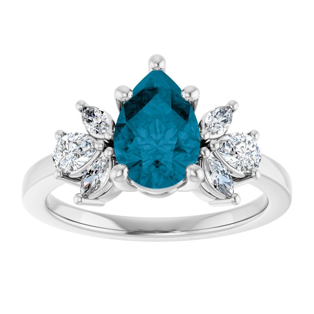 Natural London Blue Topaz | Pear | 9 x 6mm