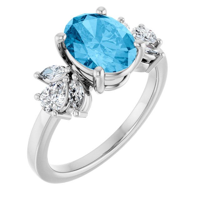 Natural Swiss Blue Topaz | Oval | 9 x 7mm