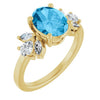 Natural Swiss Blue Topaz | Oval | 9 x 7mm