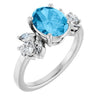 Natural Swiss Blue Topaz | Oval | 9 x 7mm