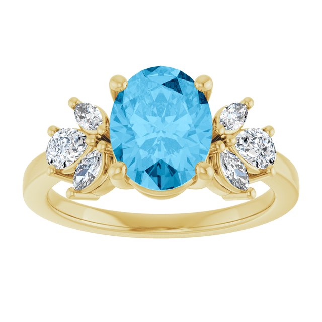 Natural Swiss Blue Topaz | Oval | 9 x 7mm