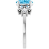 Natural Swiss Blue Topaz | Oval | 9 x 7mm