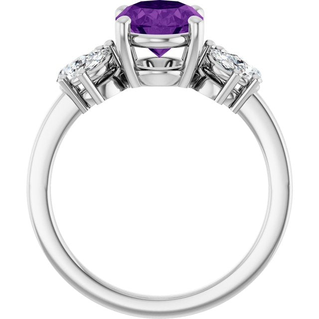 Natural Amethyst | Oval | 9 x 7mm