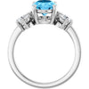 Natural Swiss Blue Topaz | Oval | 9 x 7mm
