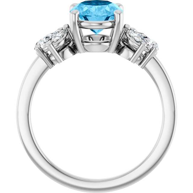 Natural Swiss Blue Topaz | Oval | 9 x 7mm