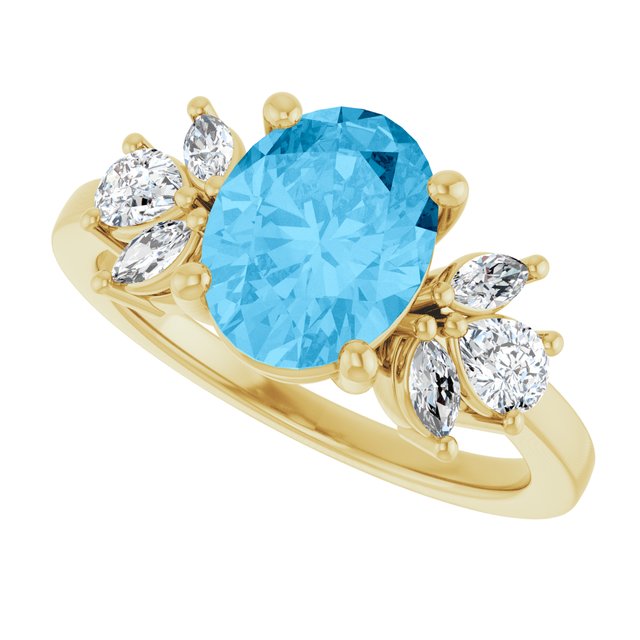 Natural Swiss Blue Topaz | Oval | 9 x 7mm