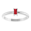Lab-Grown Ruby | Straight baguette | 4 x 2mm