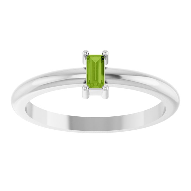 Natural Peridot | Straight baguette | 4 x 2mm