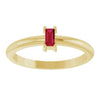 Natural Ruby | Straight baguette | 4 x 2mm