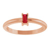 Lab-Grown Ruby | Straight baguette | 4 x 2mm