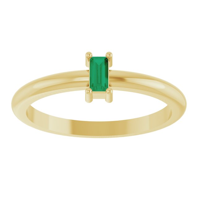 Natural Emerald | Straight baguette | 4 x 2mm