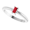 Lab-Grown Ruby | Straight baguette | 4 x 2mm