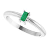 Natural Emerald | Straight baguette | 4 x 2mm