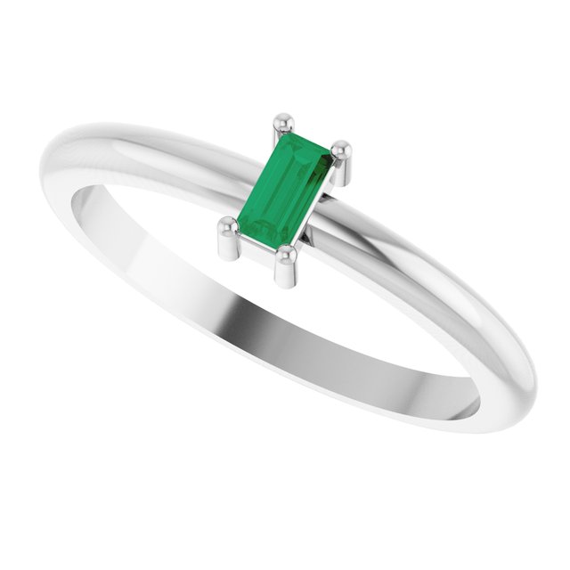 Natural Emerald | Straight baguette | 4 x 2mm
